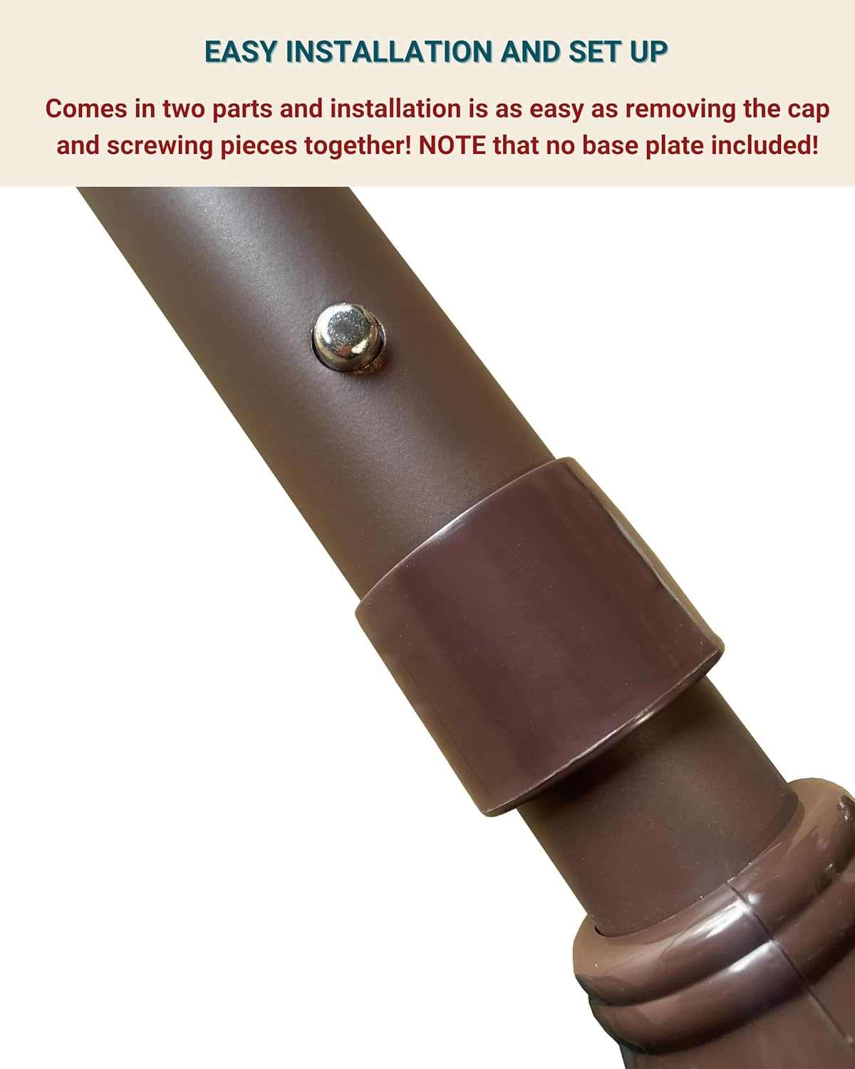 7.5ft Aluminum Patio Garden Market Umbrella with Crank and Tilt Mechanism Taupe - Formosa Covers