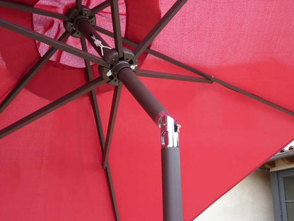 7.5ft Aluminum Patio Garden Market Umbrella with Crank and Tilt Mechanism Red - Formosa Covers