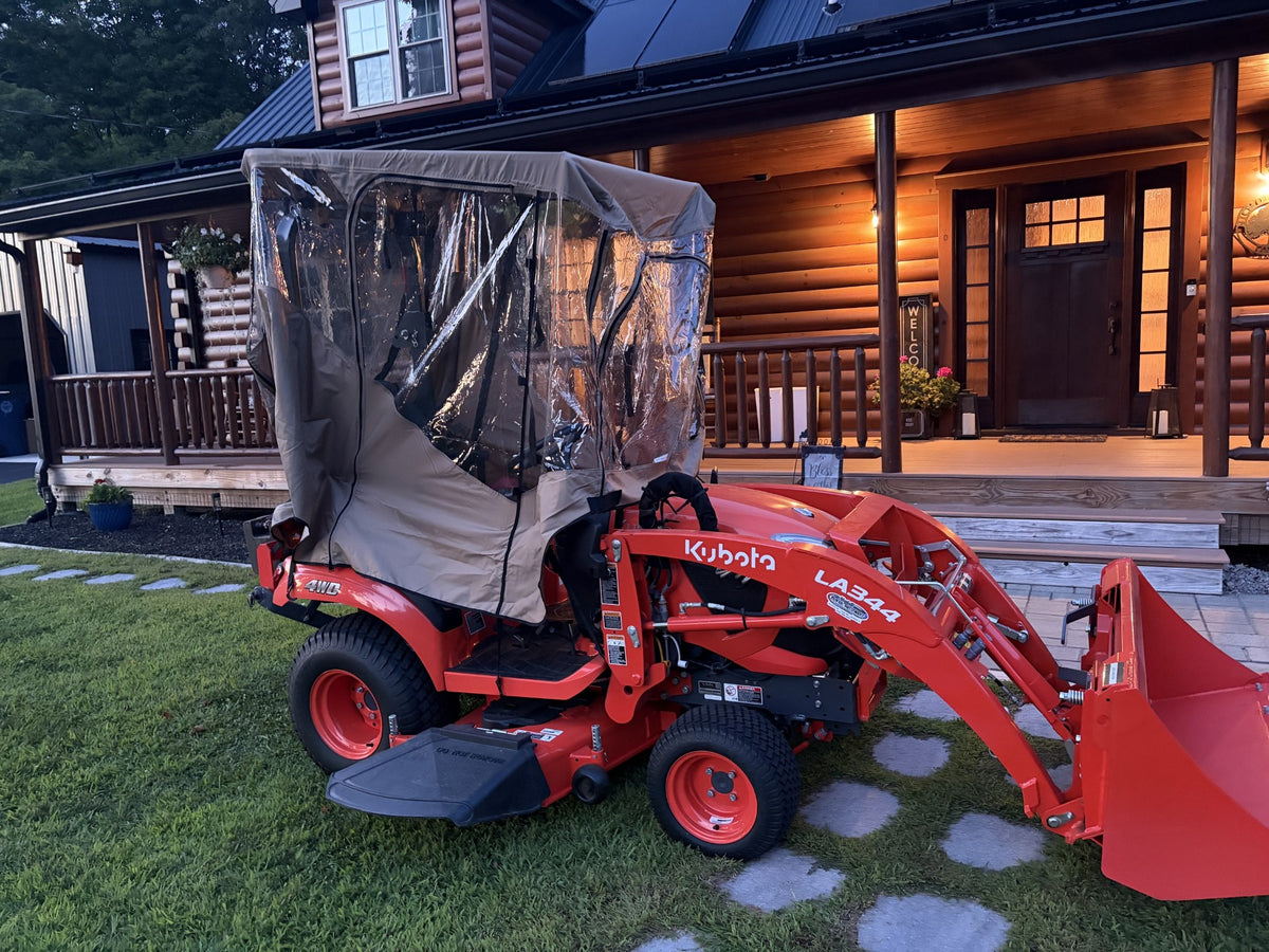 Tractor Enclosure Cab for Cold Weather & Rain Protection (Tractor Canopy Required)