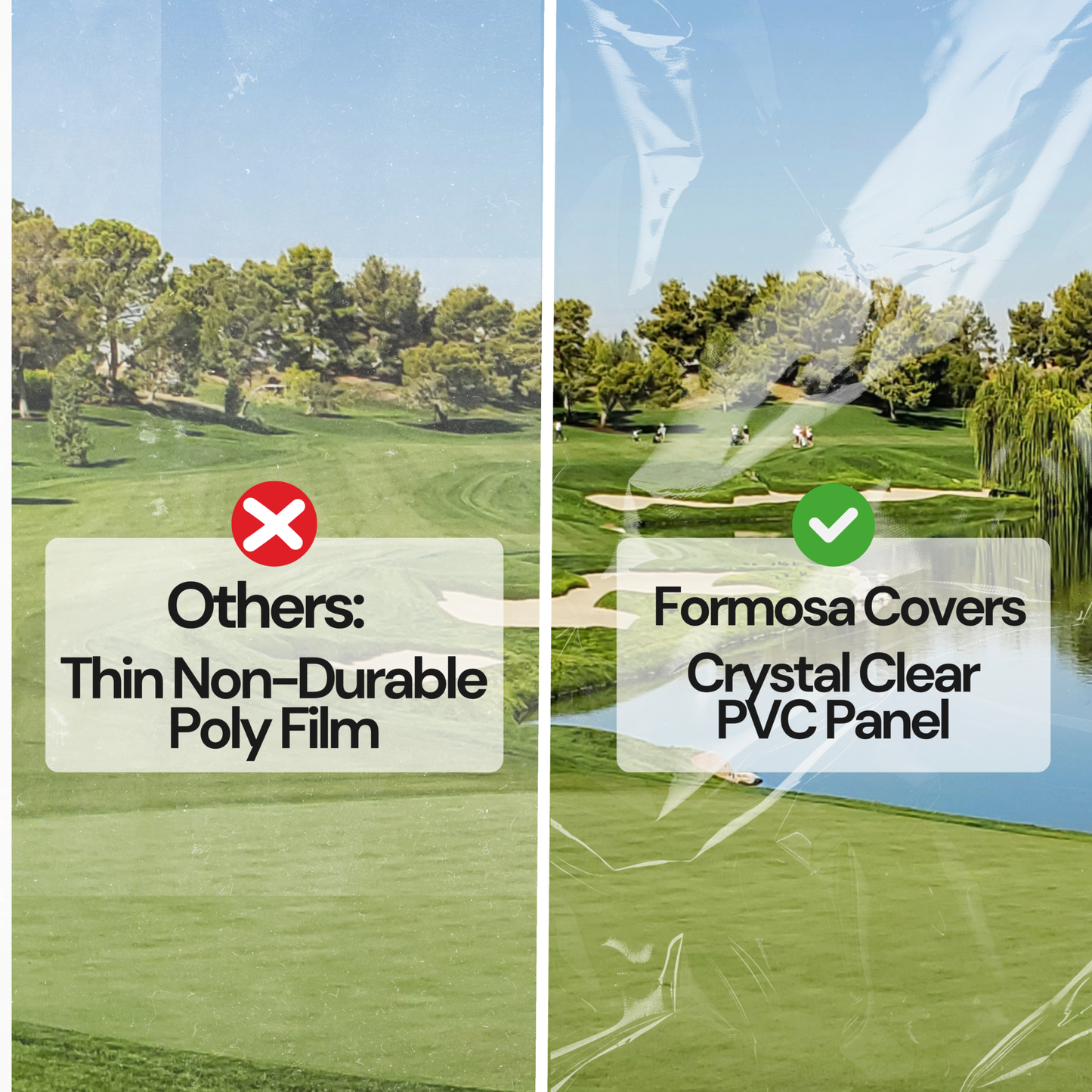 6 Passenger Driving Enclosure Golf Cart Cover fits EZGO 4+2 Bench - Formosa Covers