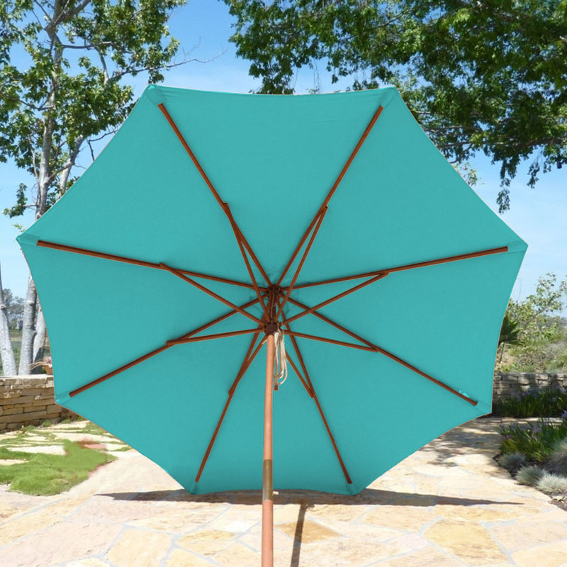 11ft Market Patio Umbrella 8 Rib Replacement Canopy Aruba Turquoise