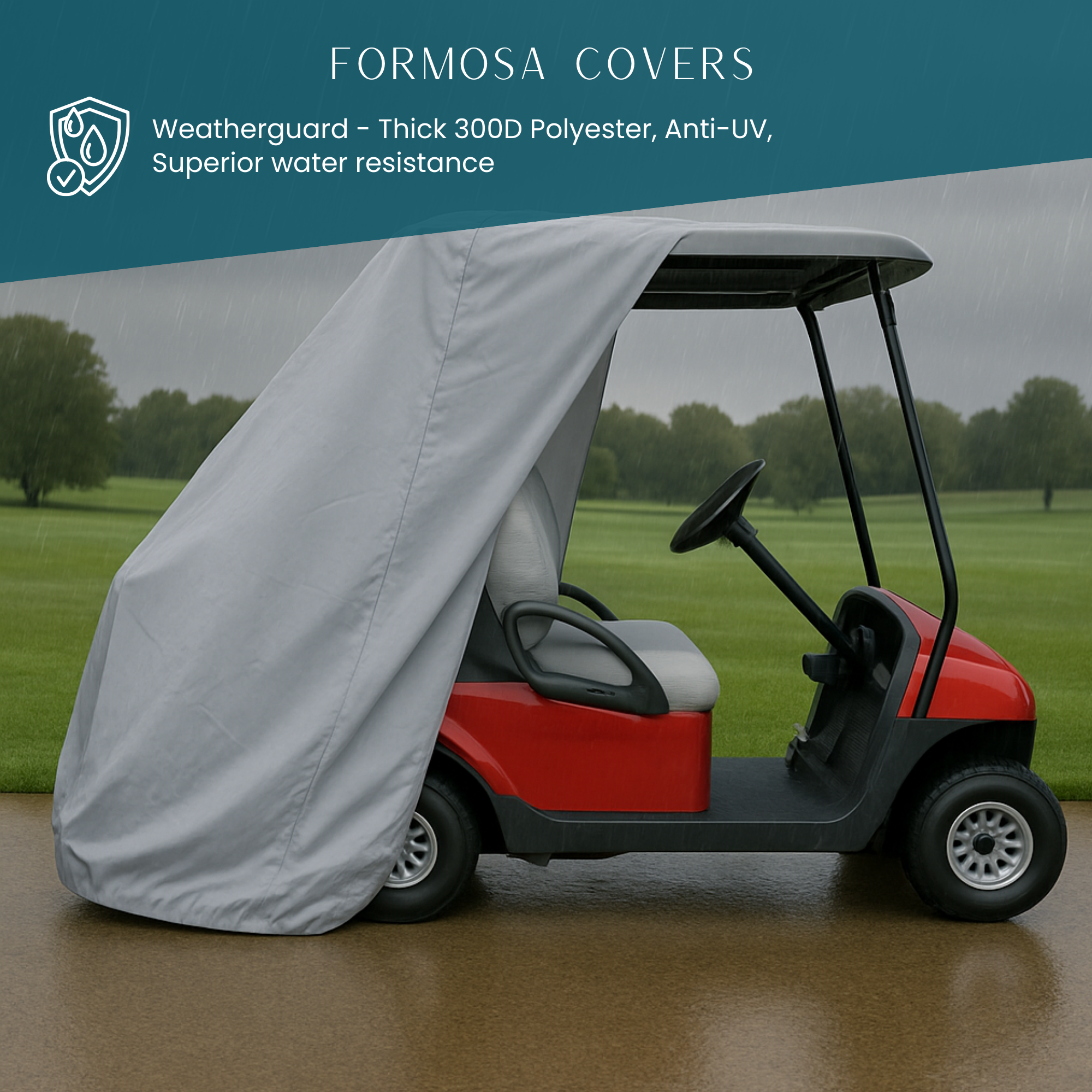2+2 Passenger Golf Cart Storage Cover (4 Passenger Short Roof 58