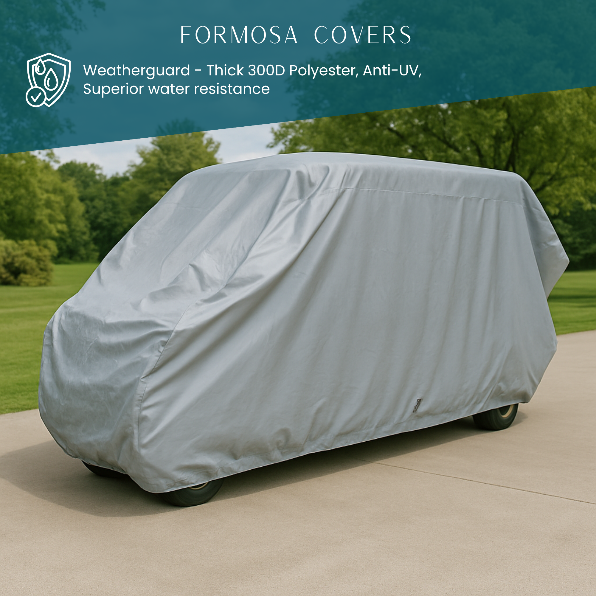 8 Passenger Golf Cart Storage Cover Grey