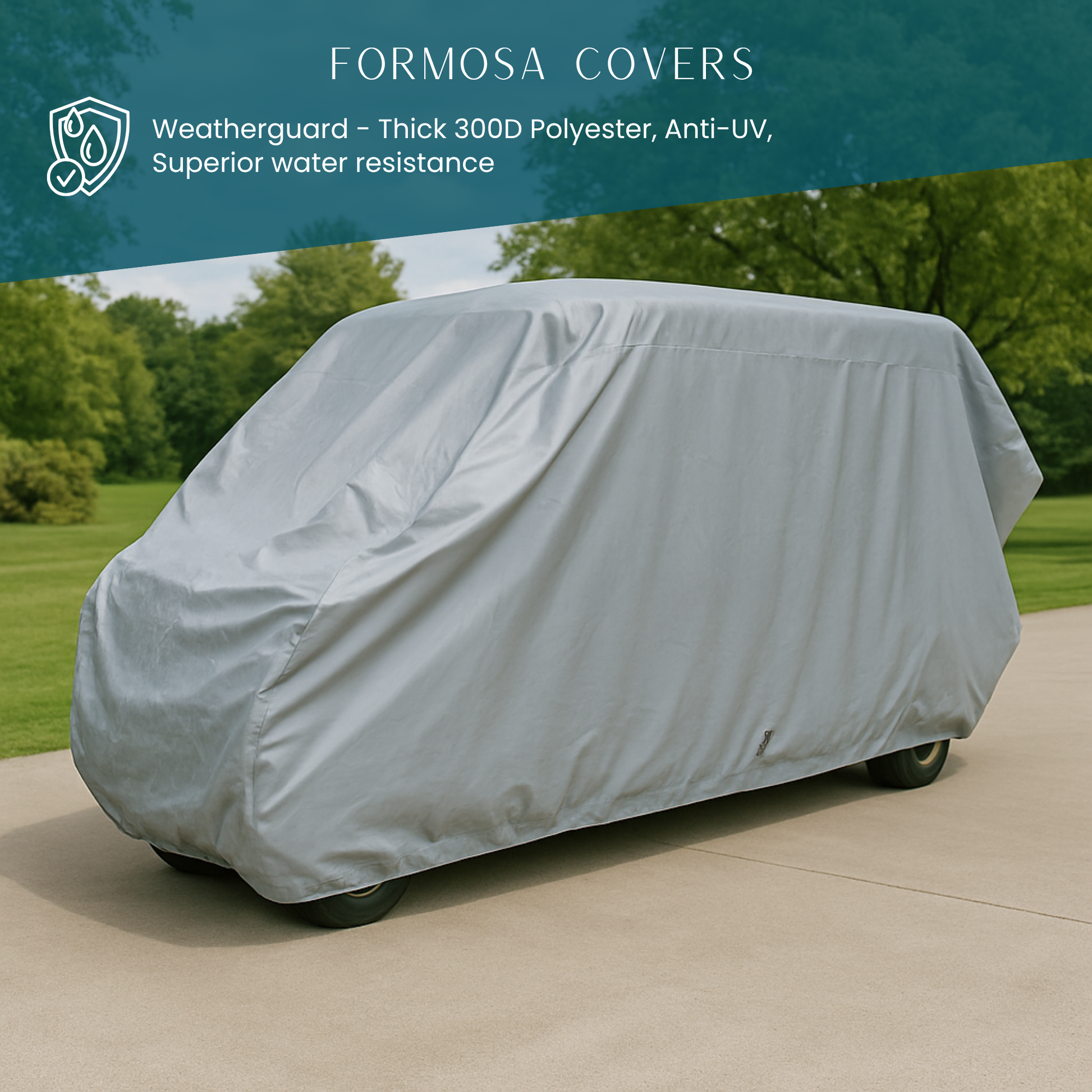 8 Passenger Golf Cart Storage Cover Grey