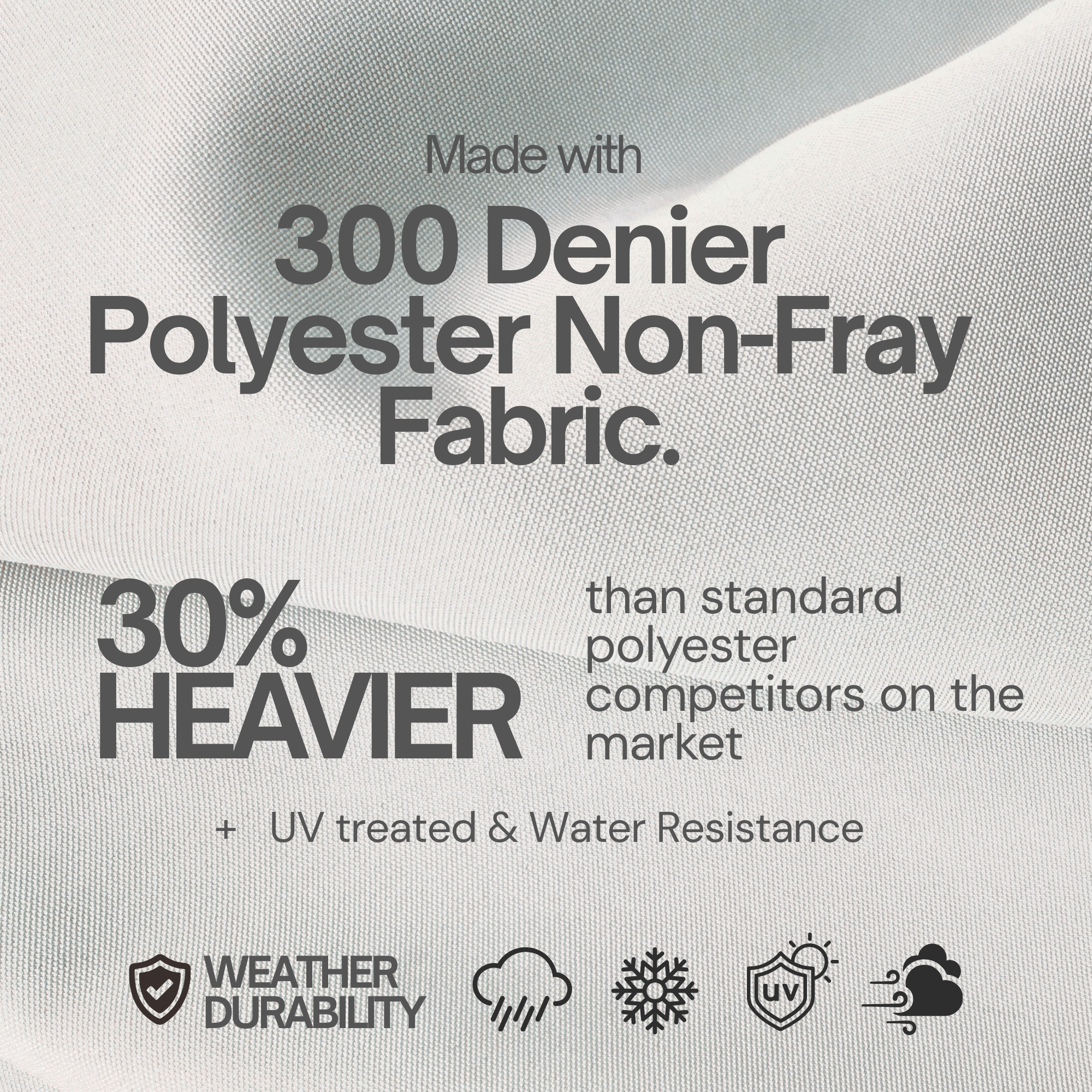 11ft Cantilever Hanging Umbrella 8 Rib Replacement Canopy Off White