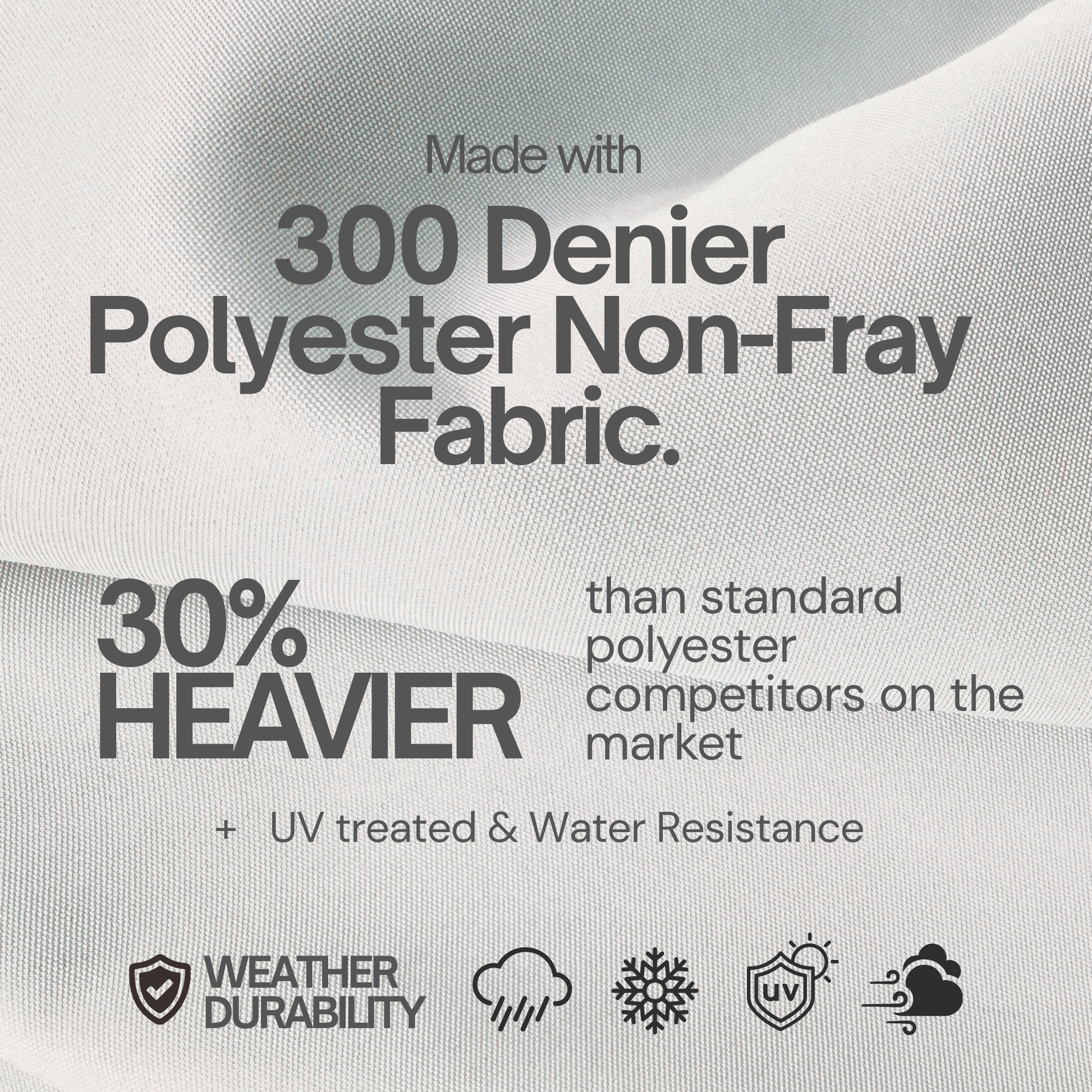 11ft Cantilever Hanging Umbrella 8 Rib Replacement Canopy Off White