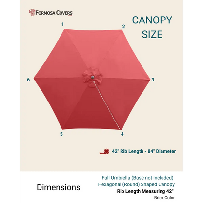 7ft Wooden Patio Garden Market Umbrella with Tilt Mechanism