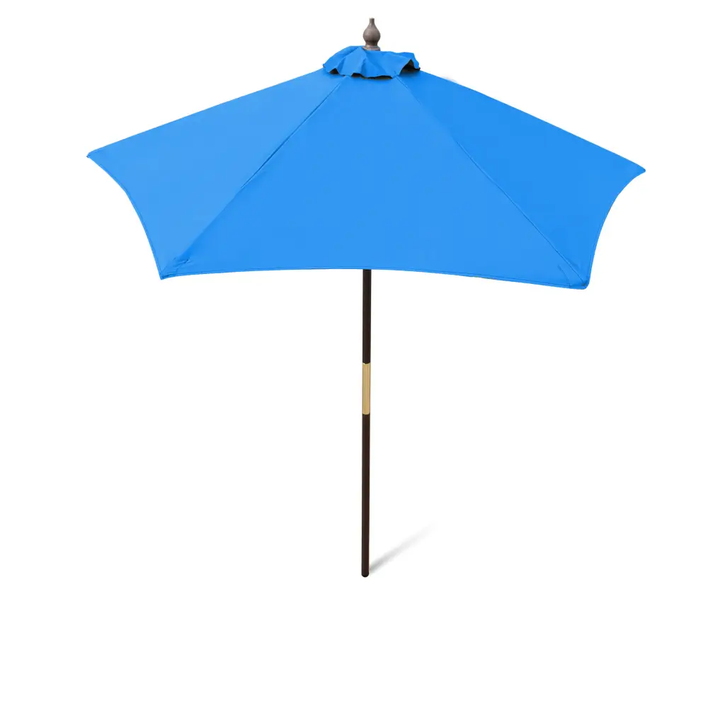 7ft Wooden Patio Garden Market Umbrella with Tilt Mechanism