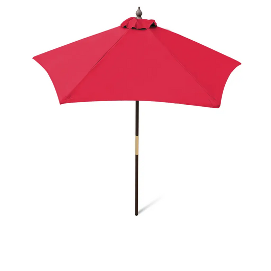 7ft Wooden Patio Garden Market Umbrella with Tilt Mechanism