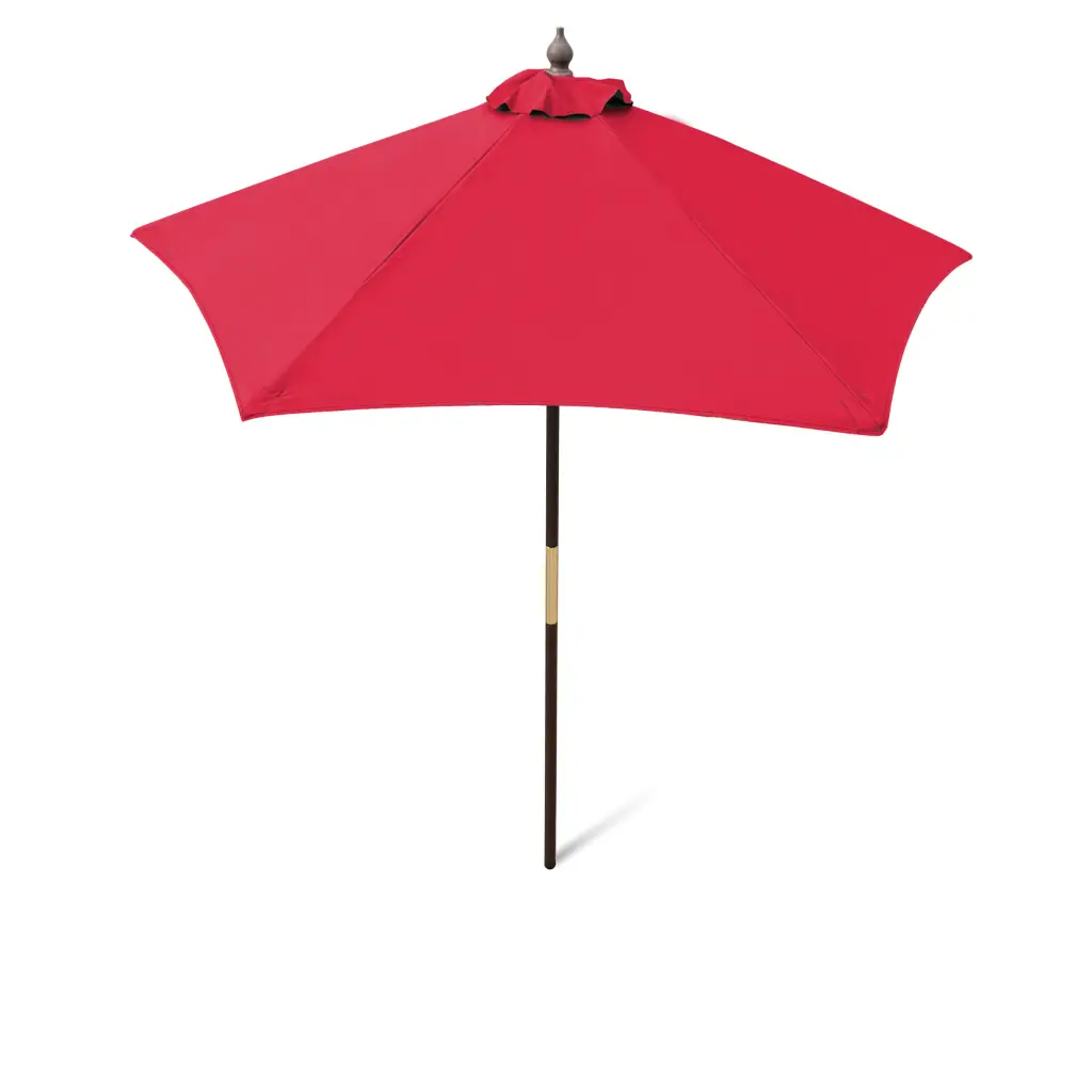 7ft Wooden Patio Garden Market Umbrella with Tilt Mechanism