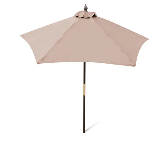 7ft Wooden Patio Garden Market Umbrella with Tilt Mechanism