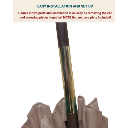 7ft Wooden Patio Garden Market Umbrella with Tilt Mechanism