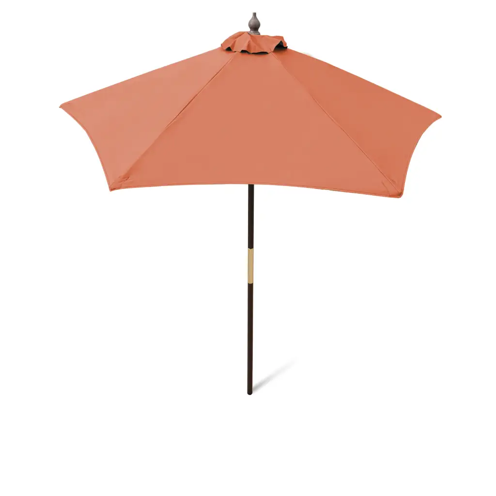 7ft Wooden Patio Garden Market Umbrella with Tilt Mechanism
