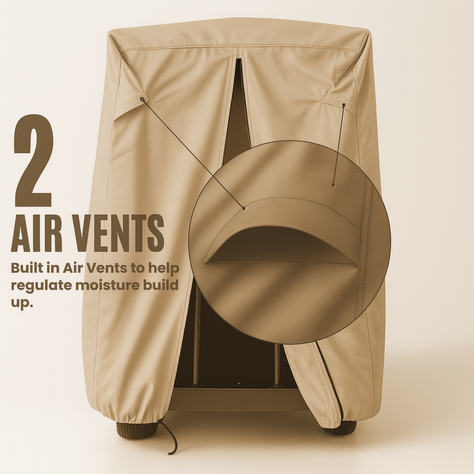 6 Passenger Golf Cart Storage Cover Taupe