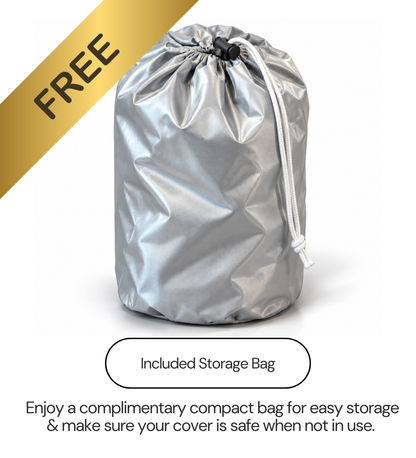 Deluxe Motorcycle Cover with Back Rack Trunk Pouch (L) Black - Formosa Covers