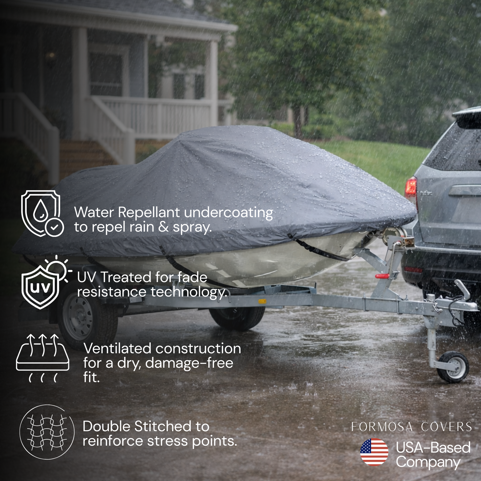 Jet Ski Personal Watercraft Cover fits up to 140"L - Formosa Covers