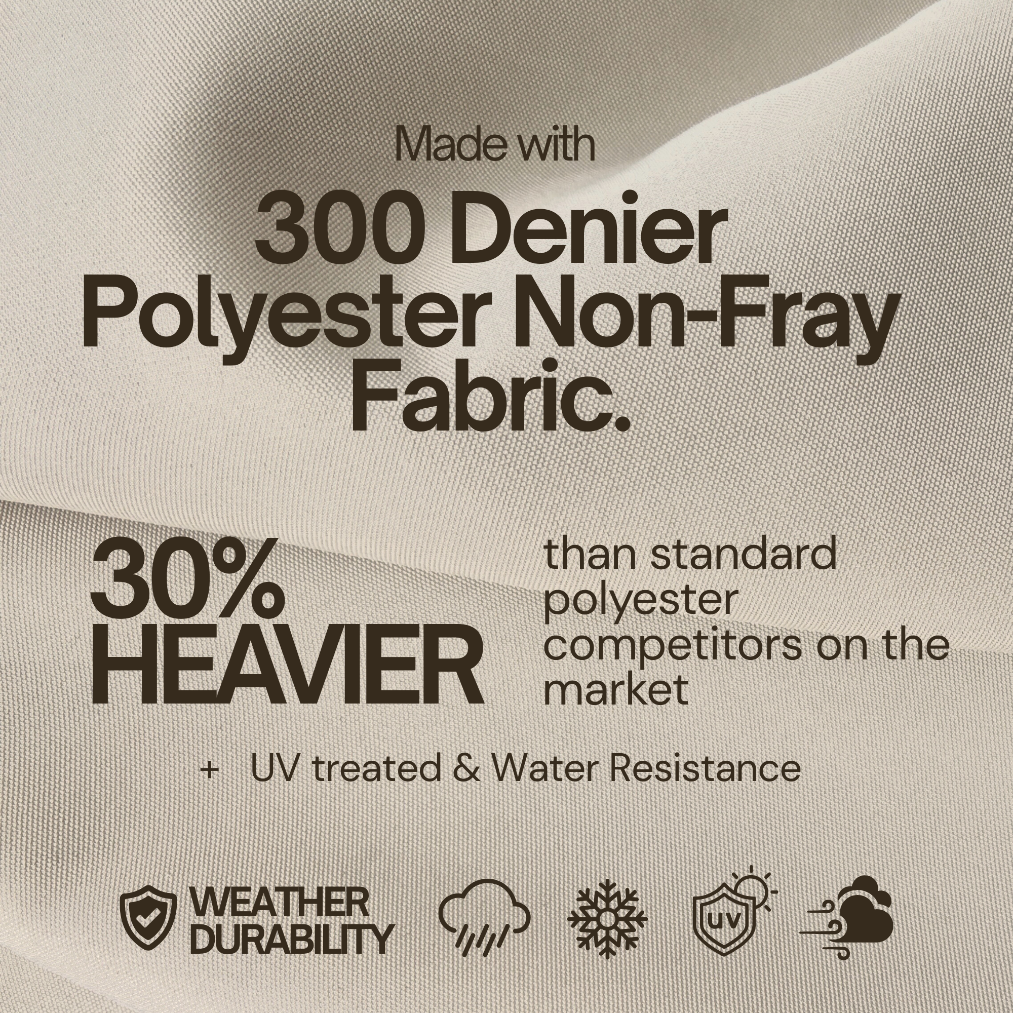 11 ft Cantilever Umbrella Replacement Canopy Supported Bar 8 Ribs Taupe - Formosa Covers