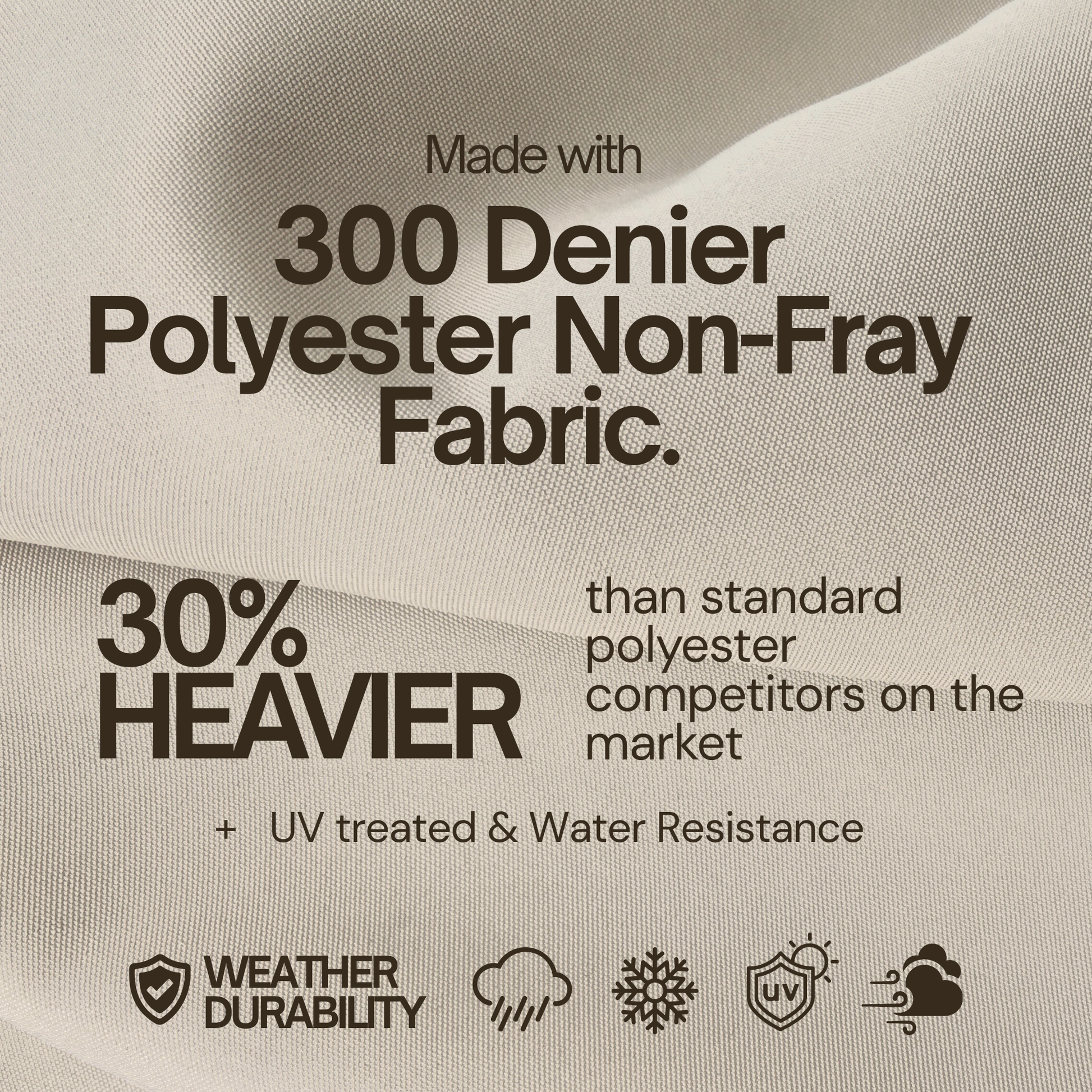 11 ft Cantilever Umbrella Replacement Canopy Supported Bar 8 Ribs Taupe - Formosa Covers