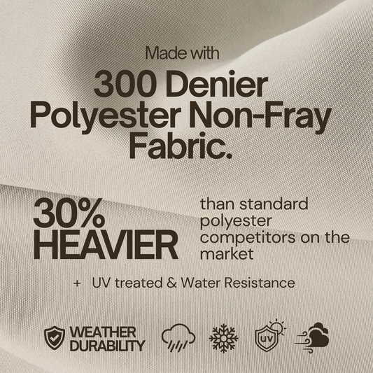 11 ft Cantilever Umbrella Replacement Canopy Supported Bar 8 Ribs Taupe - Formosa Covers