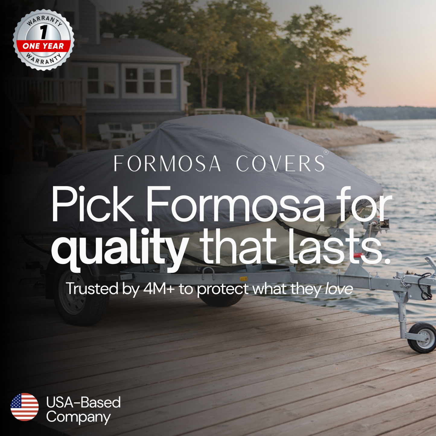 Jet Ski Personal Watercraft Cover fits up to 140"L - Formosa Covers