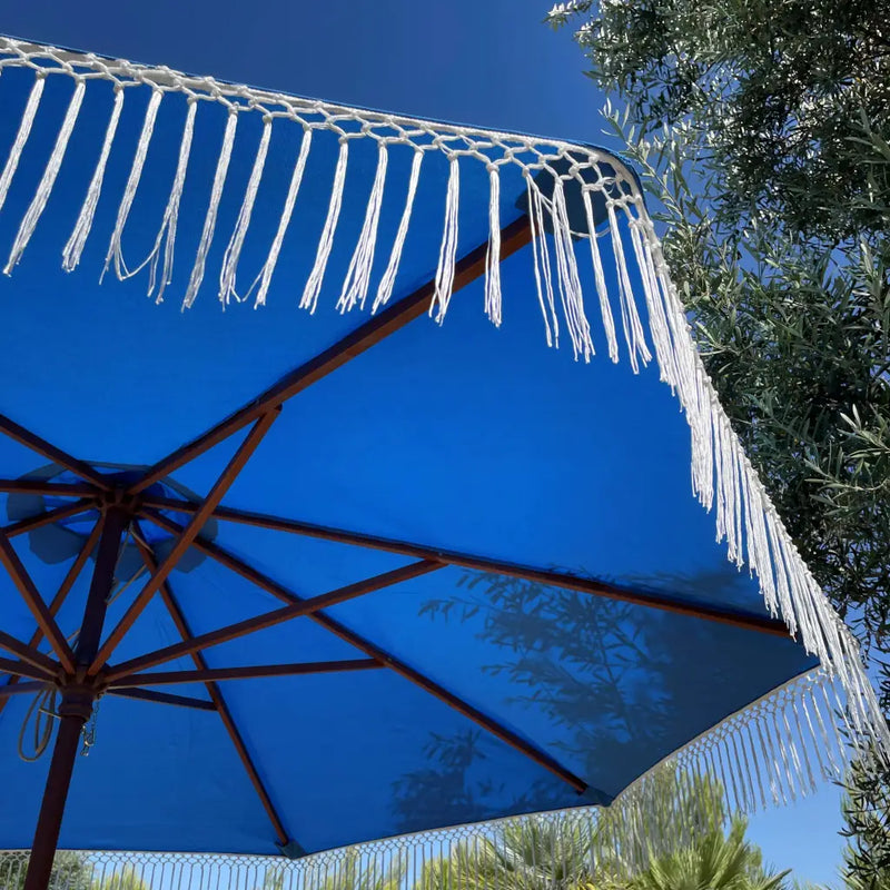 9ft 6 Ribs Replacement Umbrella Canopy w/ Tassels in Capri