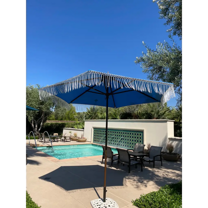 9ft 6 Ribs Replacement Umbrella Canopy w/ Tassels in Capri