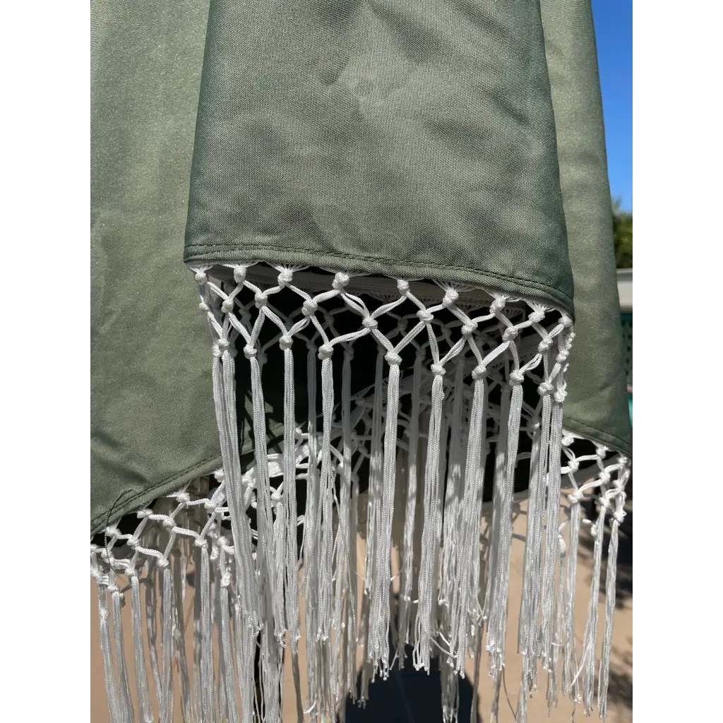 9ft 6 Ribs Replacement Umbrella Canopy w/ Tassels in Sage