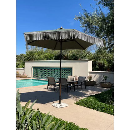 9ft 6 Ribs Replacement Umbrella Canopy w/ Tassels in Sage
