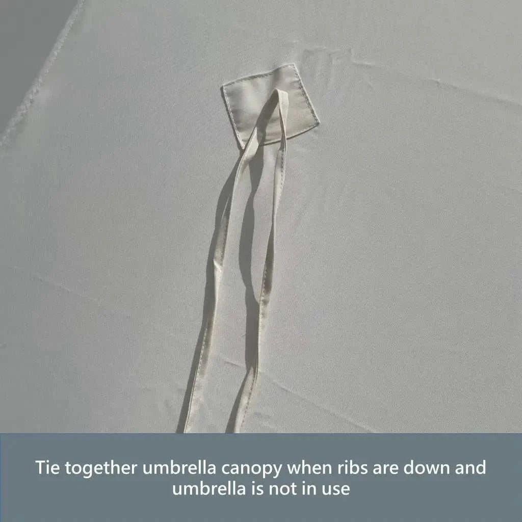 9ft 6 Ribs Replacement Umbrella Canopy w/Fringed Valance in