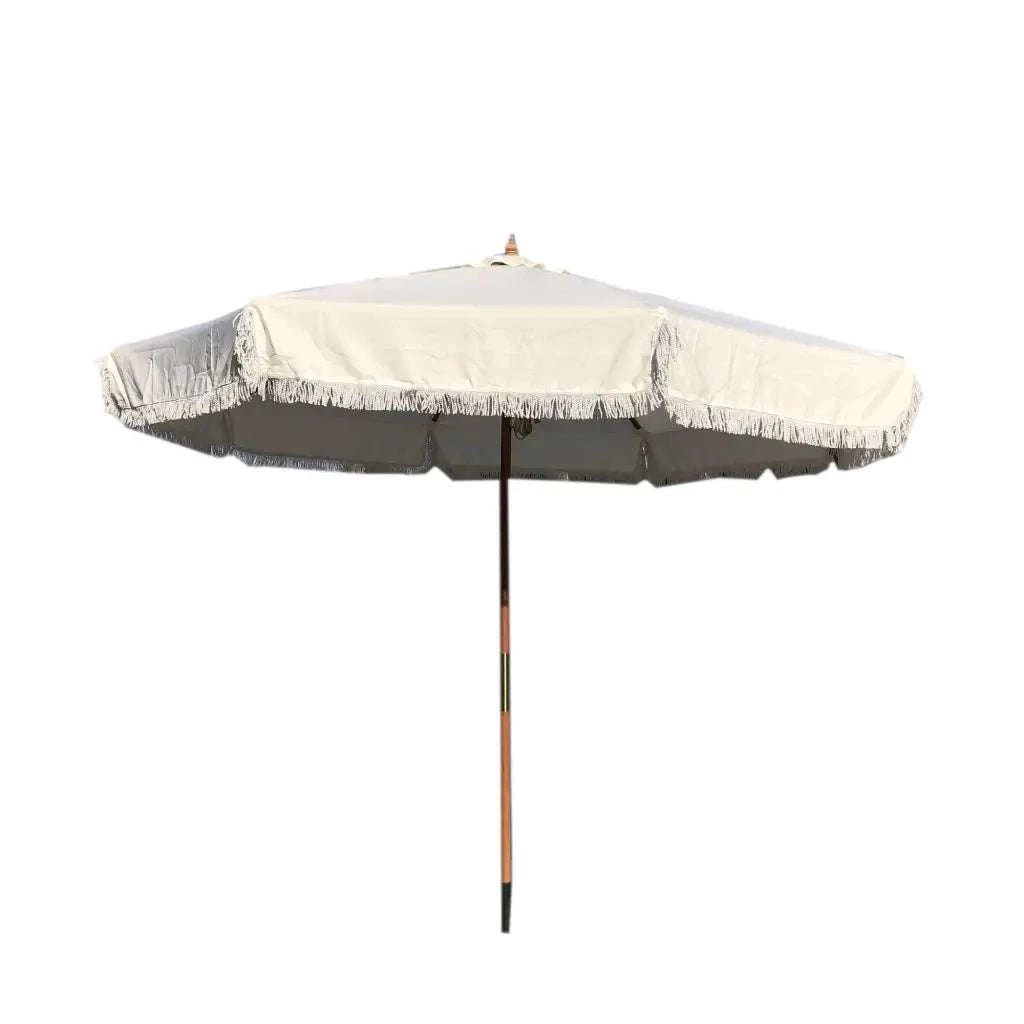 9ft 6 Ribs Replacement Umbrella Canopy w/Fringed Valance in