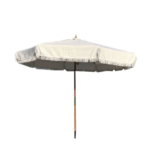 9ft 6 Ribs Replacement Umbrella Canopy w/Fringed Valance in