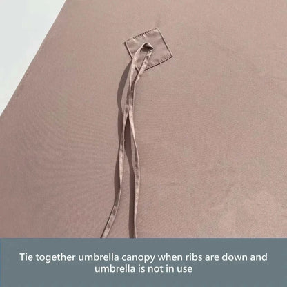 9ft 6 Ribs Replacement Umbrella Canopy w/Fringed Valance in