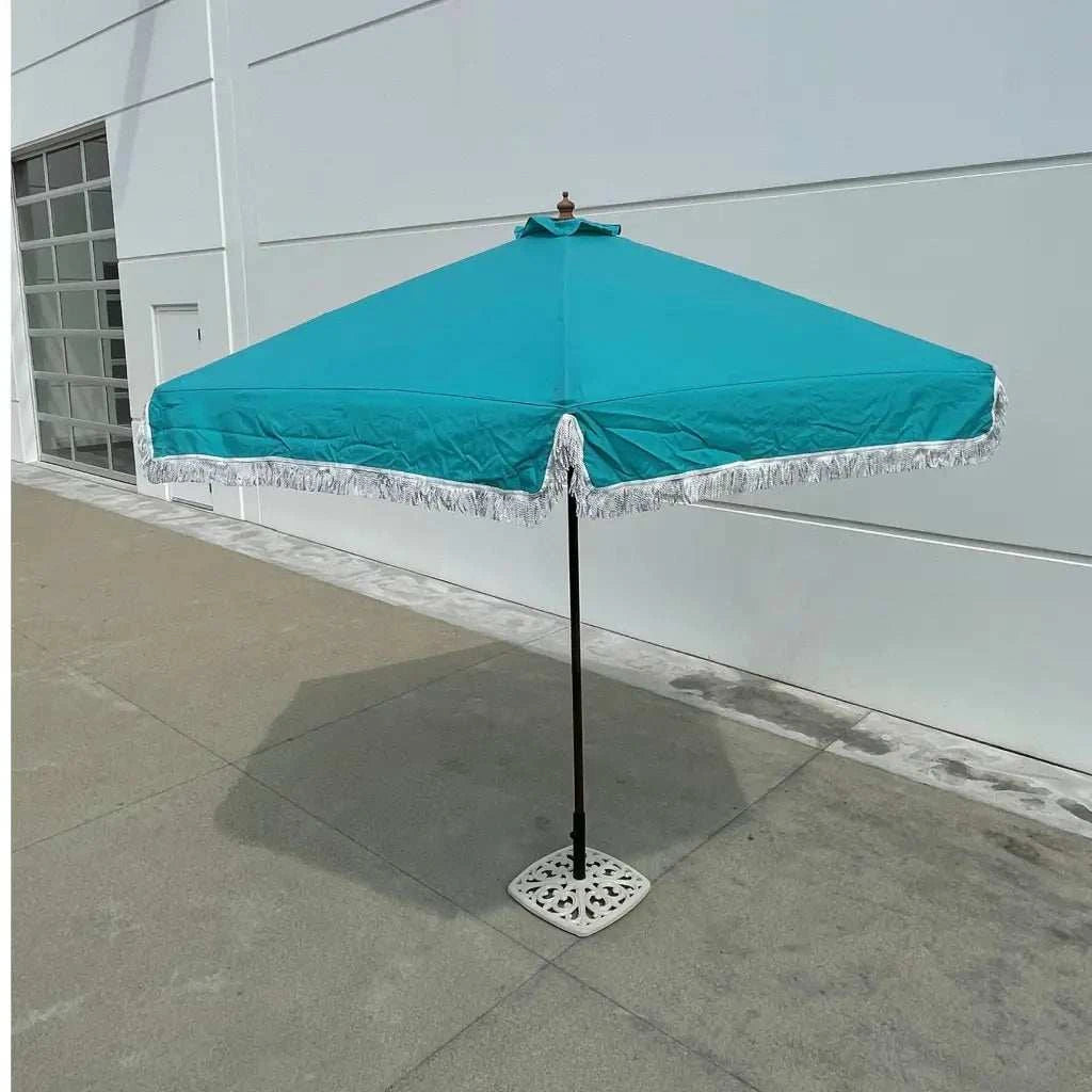 9ft 6 Ribs Replacement Umbrella Canopy w/Fringed Valance in