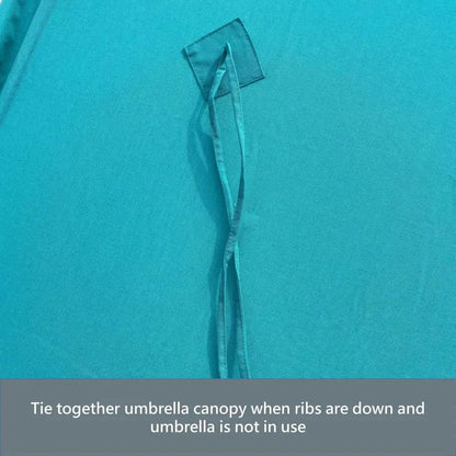 9ft 6 Ribs Replacement Umbrella Canopy w/Fringed Valance in