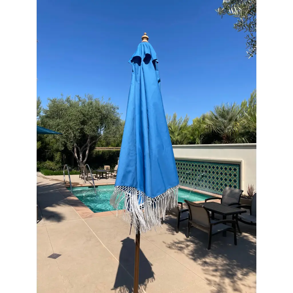 9ft 8 Ribs Replacement Umbrella Canopy w/ Tassels in Capri