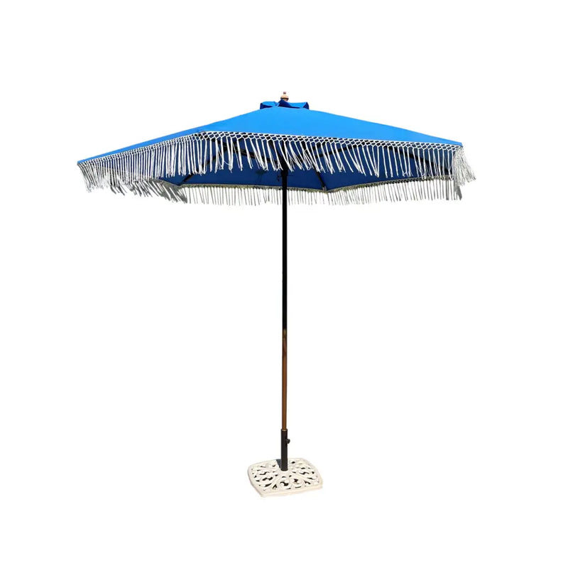 9ft 8 Ribs Replacement Umbrella Canopy w/ Tassels in Capri