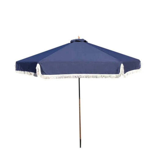 9ft 8 Ribs Replacement Umbrella Canopy w/Fringed Valance in