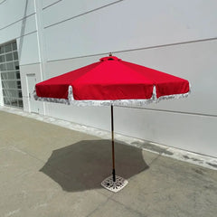 9ft 8 Ribs Replacement Umbrella Canopy w/Fringed Valance in