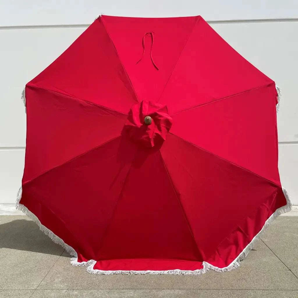 9ft 8 Ribs Replacement Umbrella Canopy w/Fringed Valance in