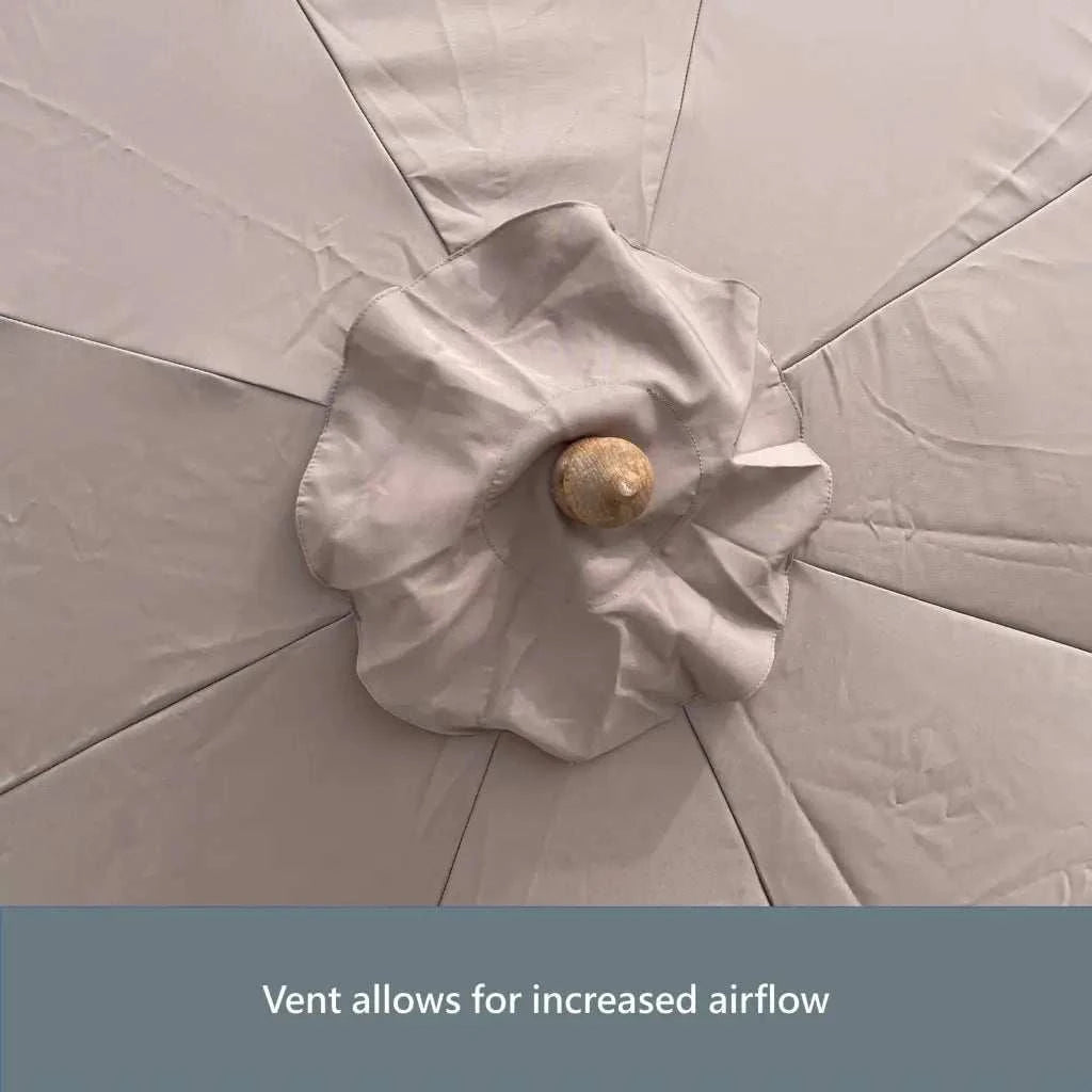 9ft 8 Ribs Replacement Umbrella Canopy w/Fringed Valance in