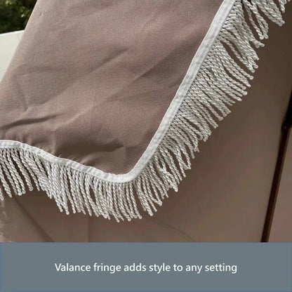 9ft 8 Ribs Replacement Umbrella Canopy w/Fringed Valance in