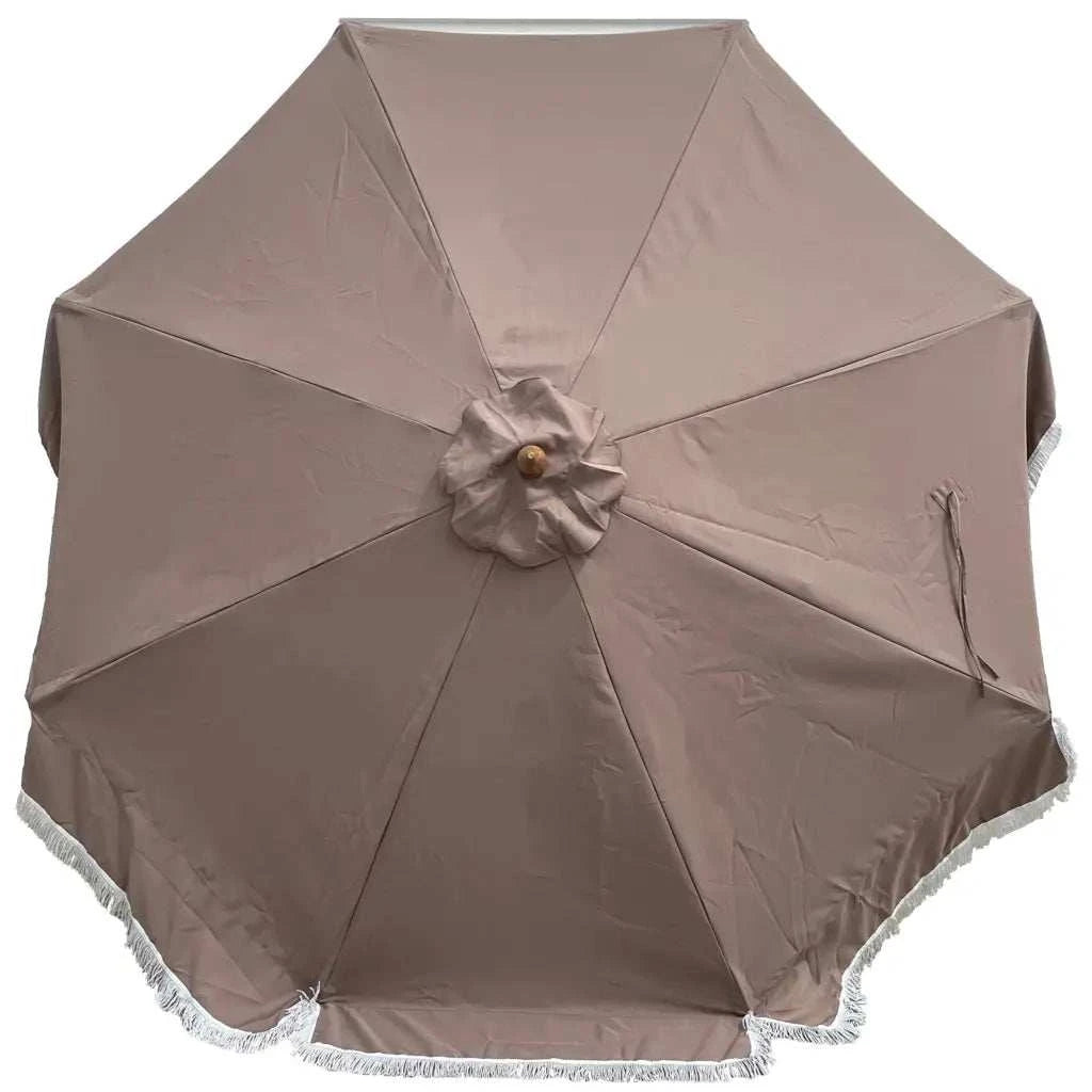 9ft 8 Ribs Replacement Umbrella Canopy w/Fringed Valance in