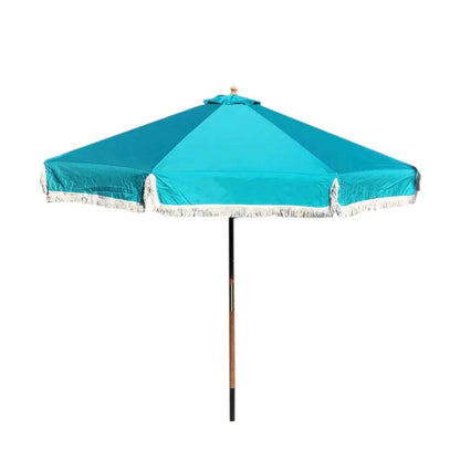9ft 8 Ribs Replacement Umbrella Canopy w/Fringed Valance in