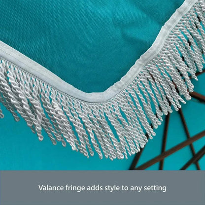 9ft 8 Ribs Replacement Umbrella Canopy w/Fringed Valance in