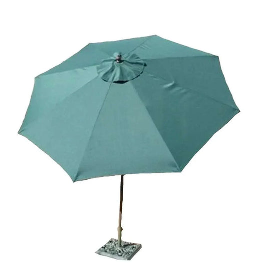 9ft aluminum patio garden market umbrella with crank and tilt, hunter green.