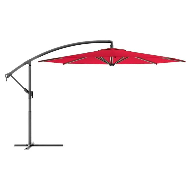9ft Cantilever Hanging Umbrella 8 Rib Replacement Canopy Red