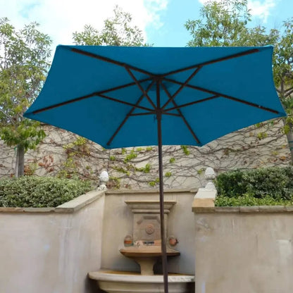 9ft Market Patio Umbrella 6 Rib Replacement Canopy Aqua