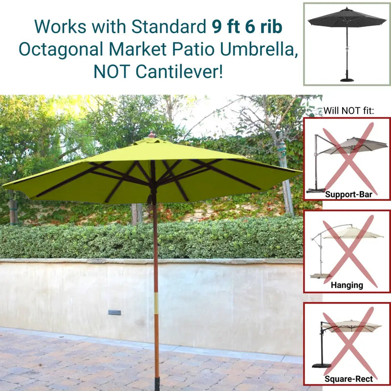 9ft Market Patio Umbrella 6 Rib Replacement Canopy Avocado
