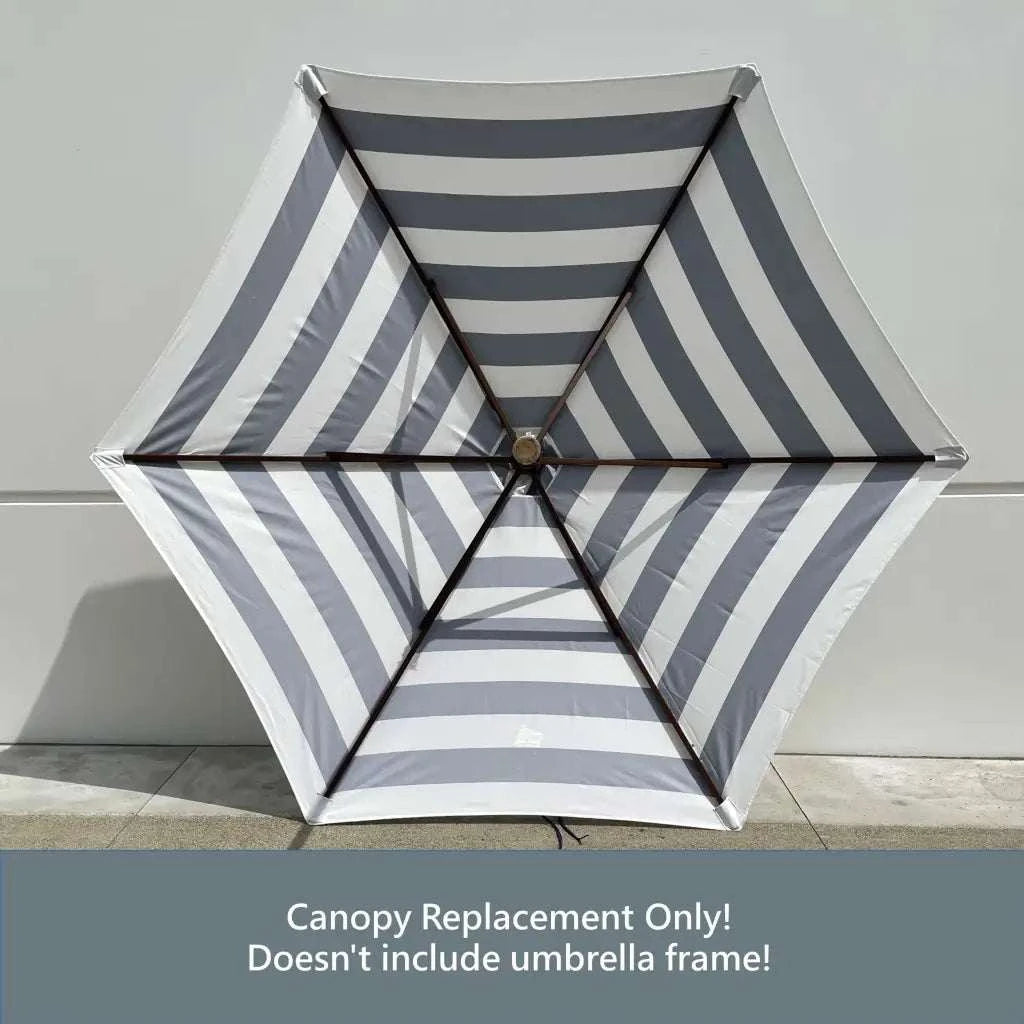 9ft Market Patio Umbrella 6 Rib Replacement Canopy Blue