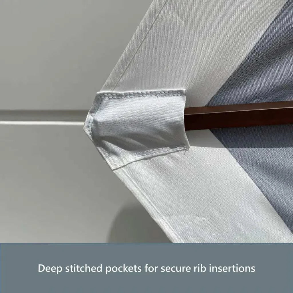 9ft Market Patio Umbrella 6 Rib Replacement Canopy Blue